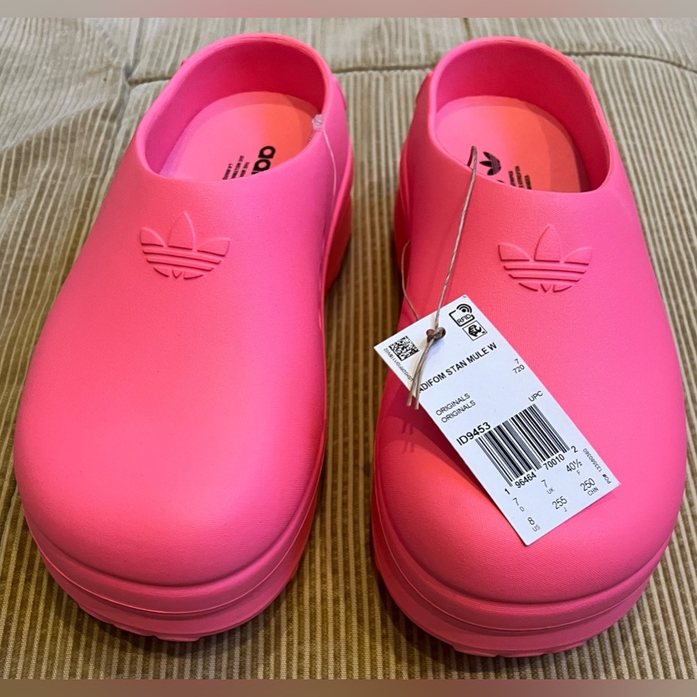 NWT Women’s Adidas Stan Smith Adifom Platform Mules Lucid Pink Sizes 7 & 8